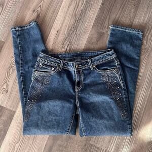style&co premium jeans bedazzled blue jeans